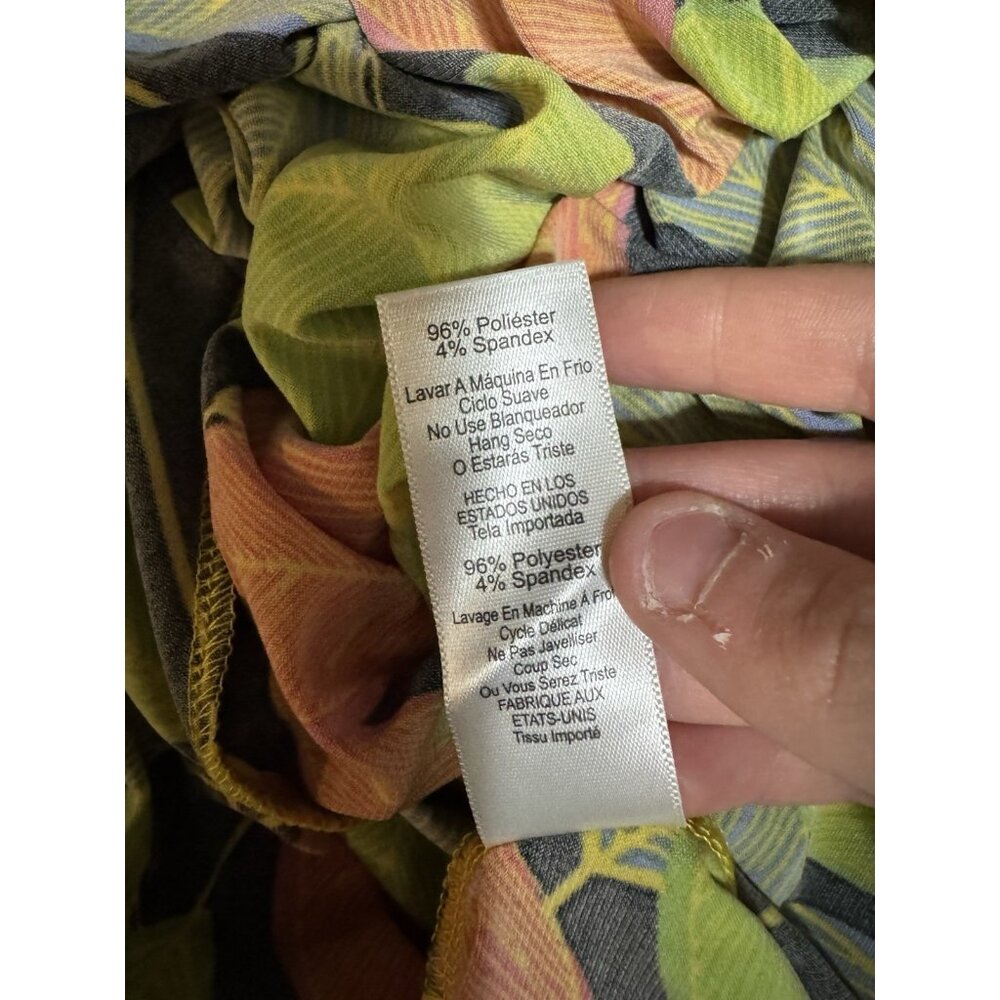 LuLaRoe Women Size XL Maxi Skirt Green Tropical Hawaiian Stretch Lightweight NWT - Picture 7 of 11